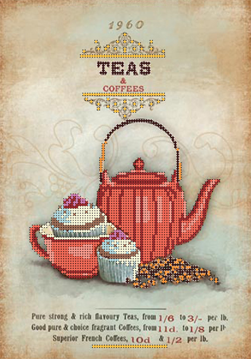 Схемы для вышивания бисером "Красный чайник" - фото 1 - id-p23362051