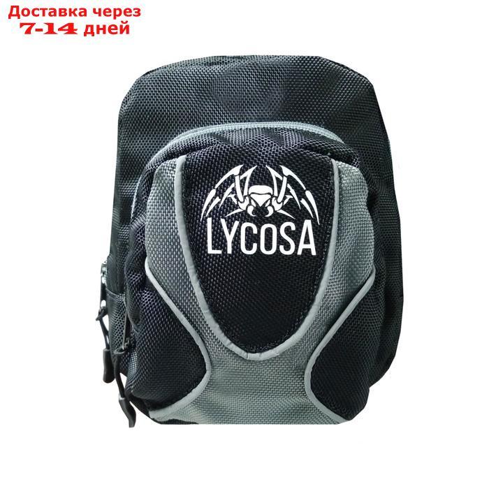 Сумочка LYCOSA, на бедро, серо-черная - фото 2 - id-p185977551