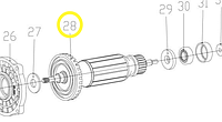 Якорь ротор для AG1213-3E WORTEX AG1213-3E-28