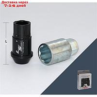 Гайка M12x1,25, 44, внешний спец, чёрный, 20 шт +ключ