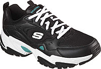Кроссовки мужские Skechers STAMINA V2 Men's sport shoes черный/зеленый