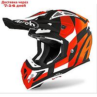 Шлем кроссовый AVIATOR ACE, матовый, оранжевый, чёрный, XL