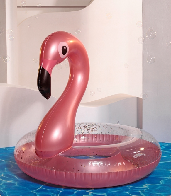 Надувной круг "Фламинго" с блестками 120 см - фото 6 - id-p185111225