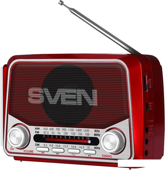 Радиоприемник SVEN SRP-525 (красный) - фото 1 - id-p186945450