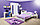 Шкаф платяной Хеппи HAPPY 02V2F (белый + стекло фиолет), фото 4