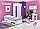 Шкаф платяной Хеппи HAPPY 02V2F (белый + стекло фиолет), фото 5