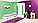 Шкаф платяной Хеппи HAPPY 02V2F (белый + стекло фиолет), фото 7