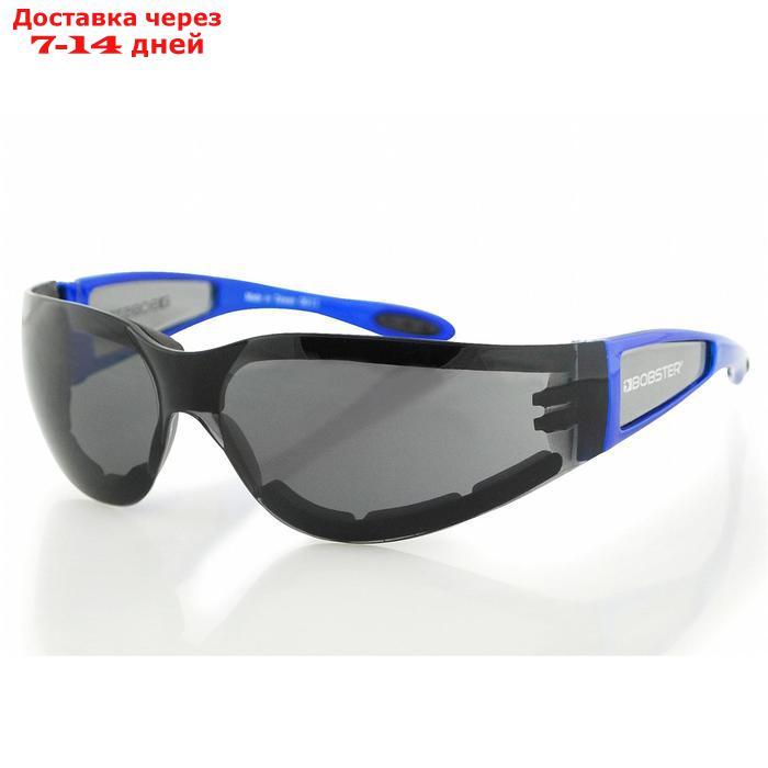 Мото очки Shield 2 голубые, дымчатые линзы - фото 1 - id-p185304735