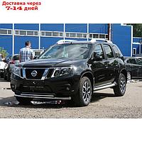 Защита переднего бампера труба d60/42 двойная, Nissan Terrano 2014-