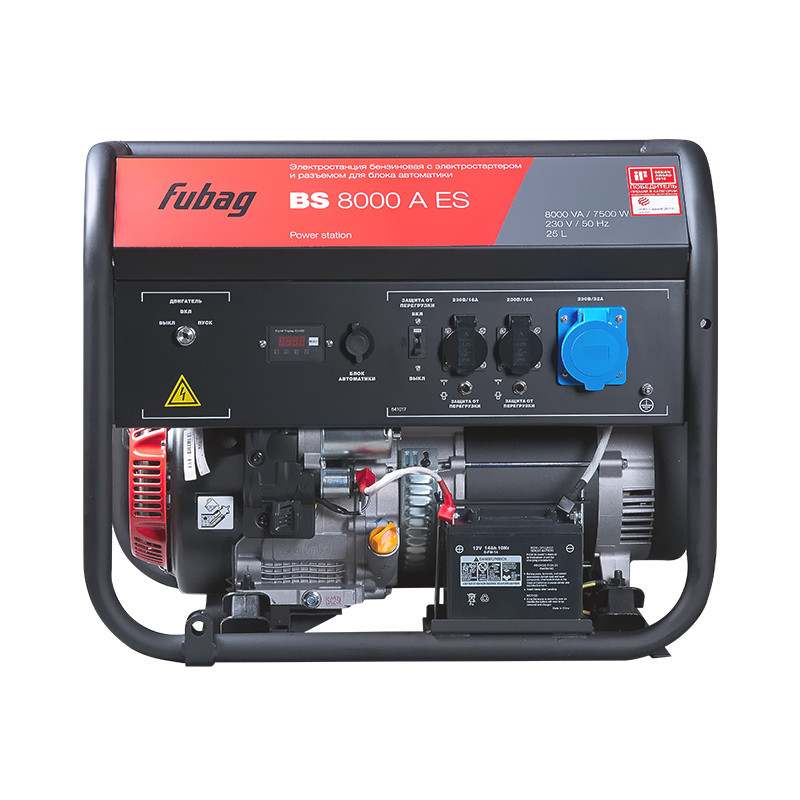 Генератор бензиновый Fubag BS 8000 A ES с электростартером и коннектором автоматики - фото 2 - id-p186992084