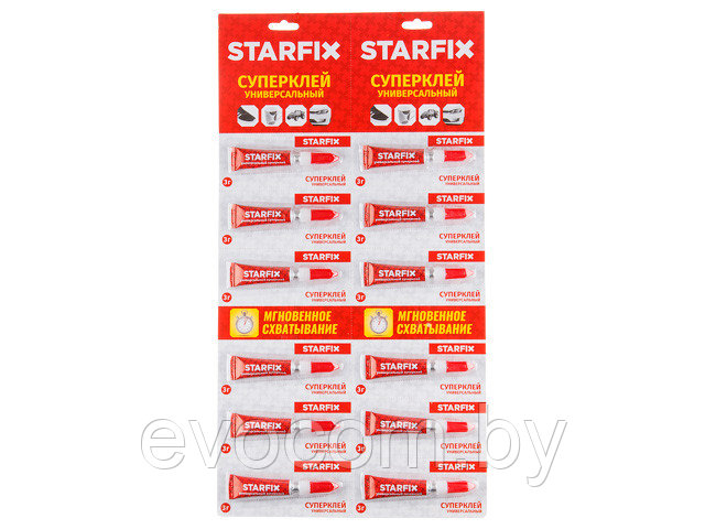 Суперклей универсальный STARFIX, (12шт. х 3гр.)