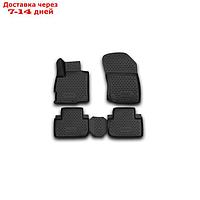 Коврики 3D в салон Mitsubishi Outlander, 2012-2015, 2015-2016, 2 WD, 4 шт. (полиуретан)