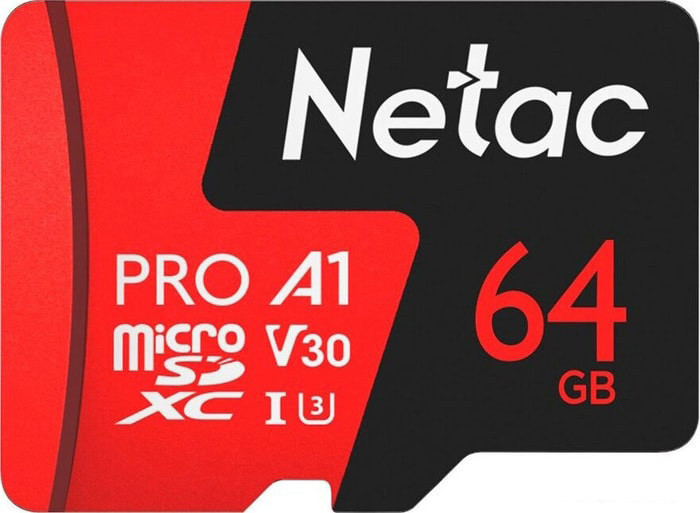 Карта памяти MicroSDXC 64GB Class 10 UHS-I (U3) (без адаптера) Netac Extreme Pro - фото 1 - id-p186788888