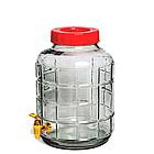 Бутыль (банка) стеклянная 23л с гидрозатвором и краником, фото 6