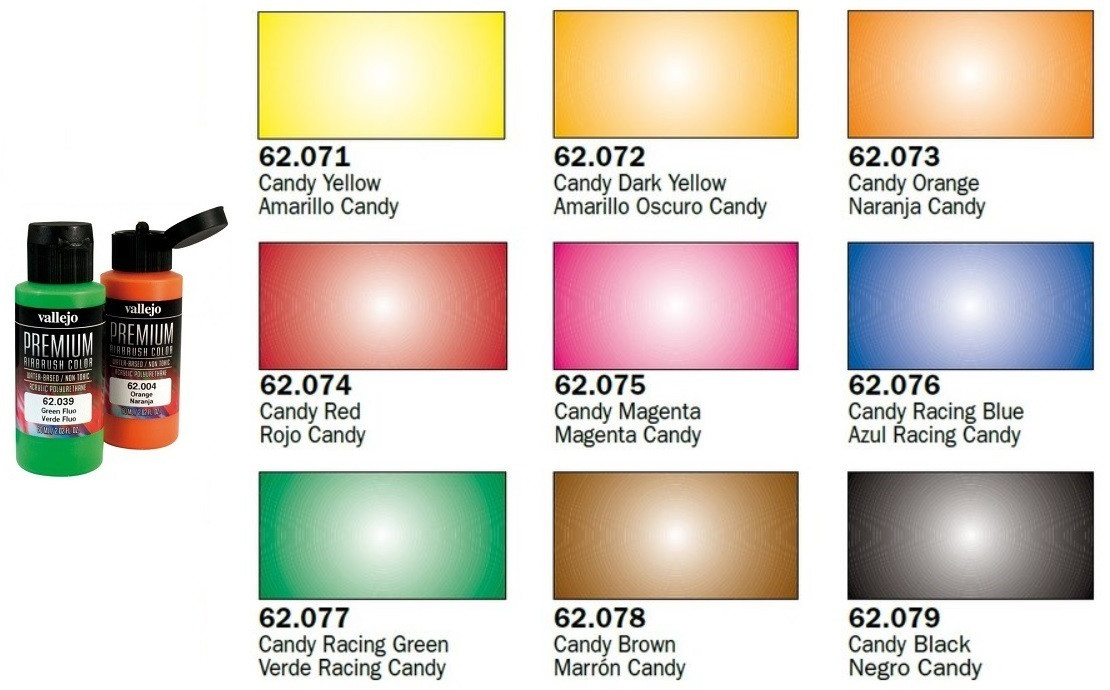 Краска Premium Color Candy 60мл. Acrylicos Vallejo - фото 1 - id-p187020389