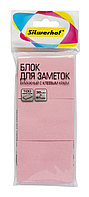 Блок самоклеящийся бумажный Silwerhof 1204457 38x51мм 100лист. 75г/м2 пастель розовый европодвес (упак.3шт)