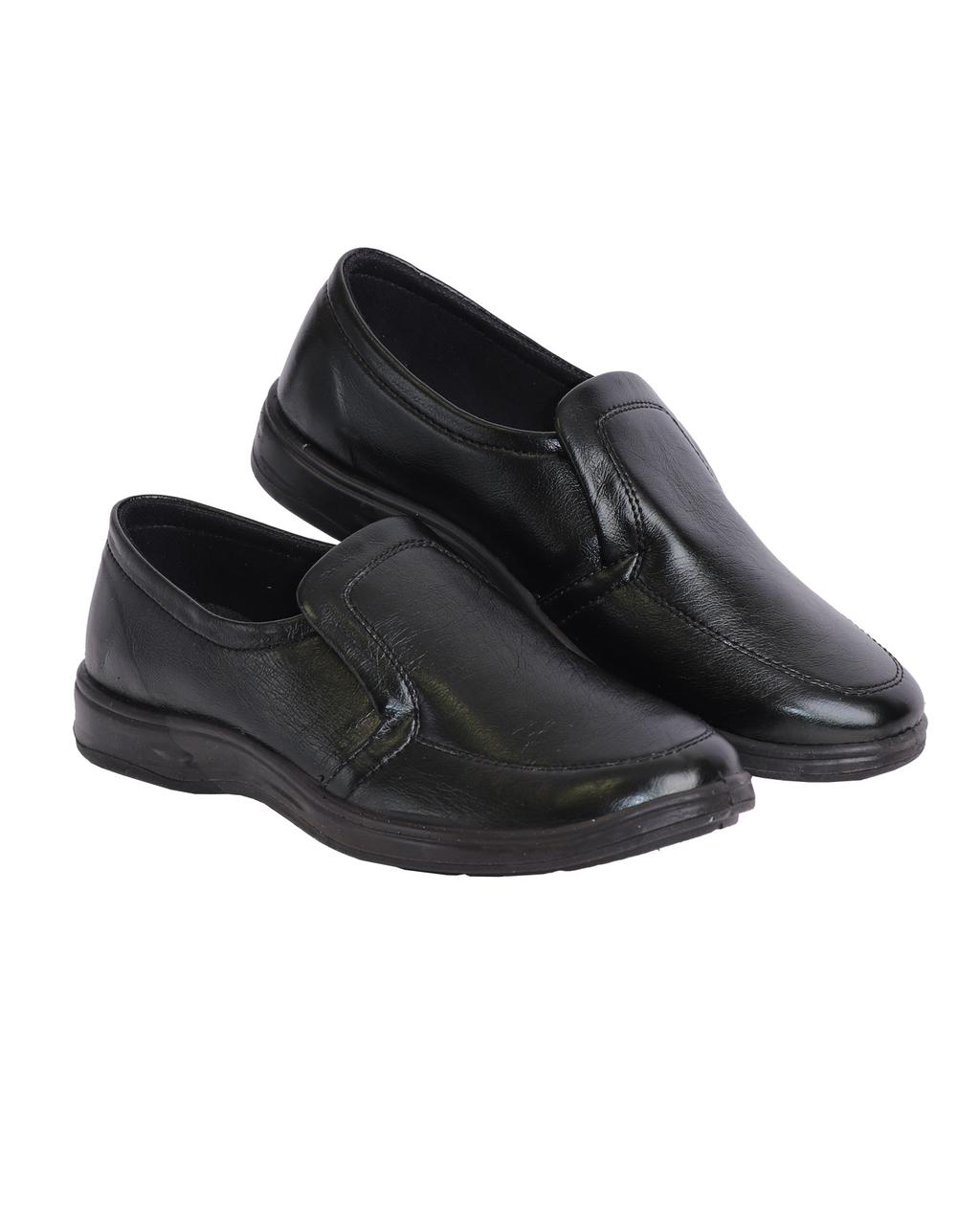 Туфли мужские на резинке черные иск. кожа - фото 6 - id-p127416720