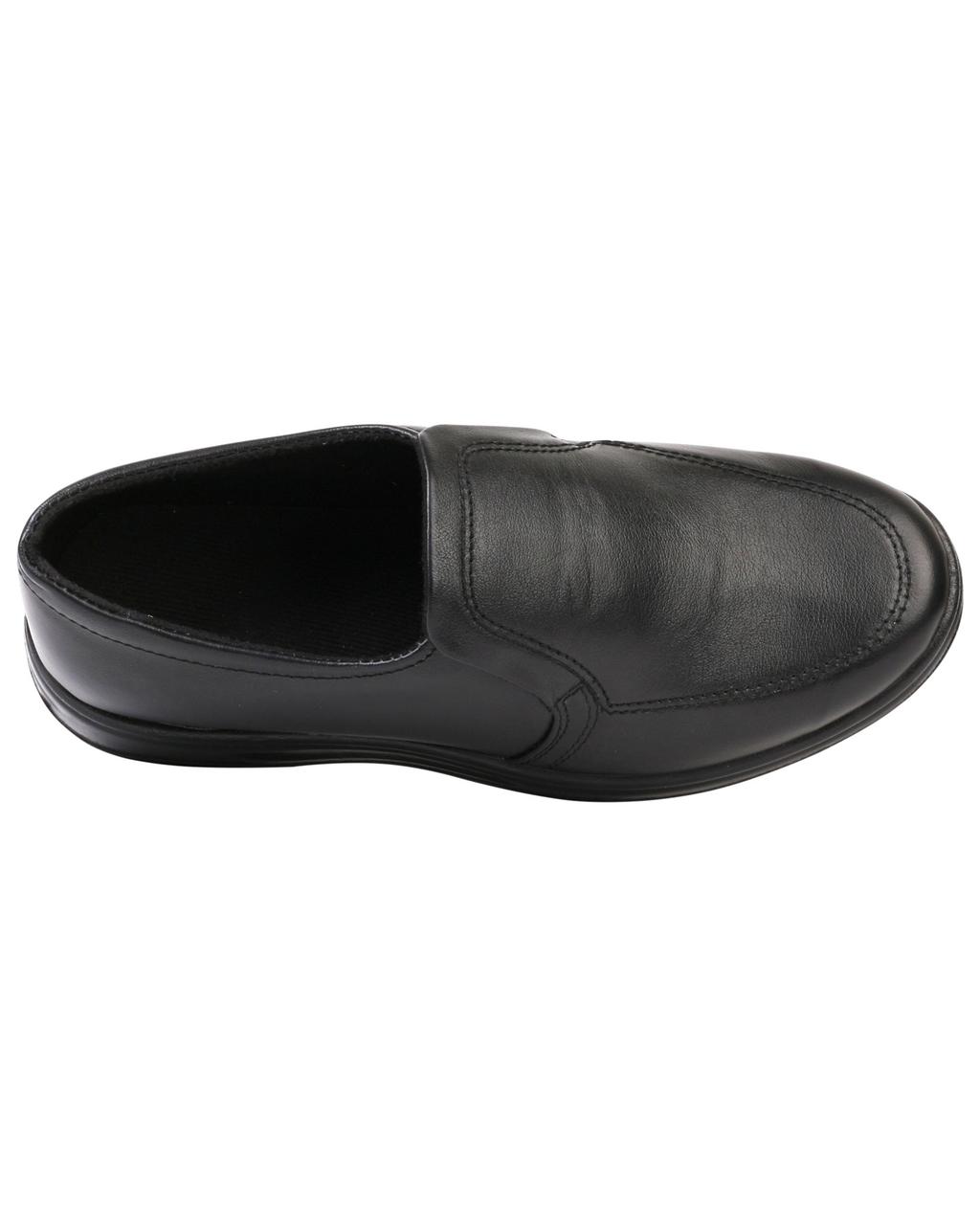 Туфли мужские на резинке черные иск. кожа - фото 2 - id-p127416720