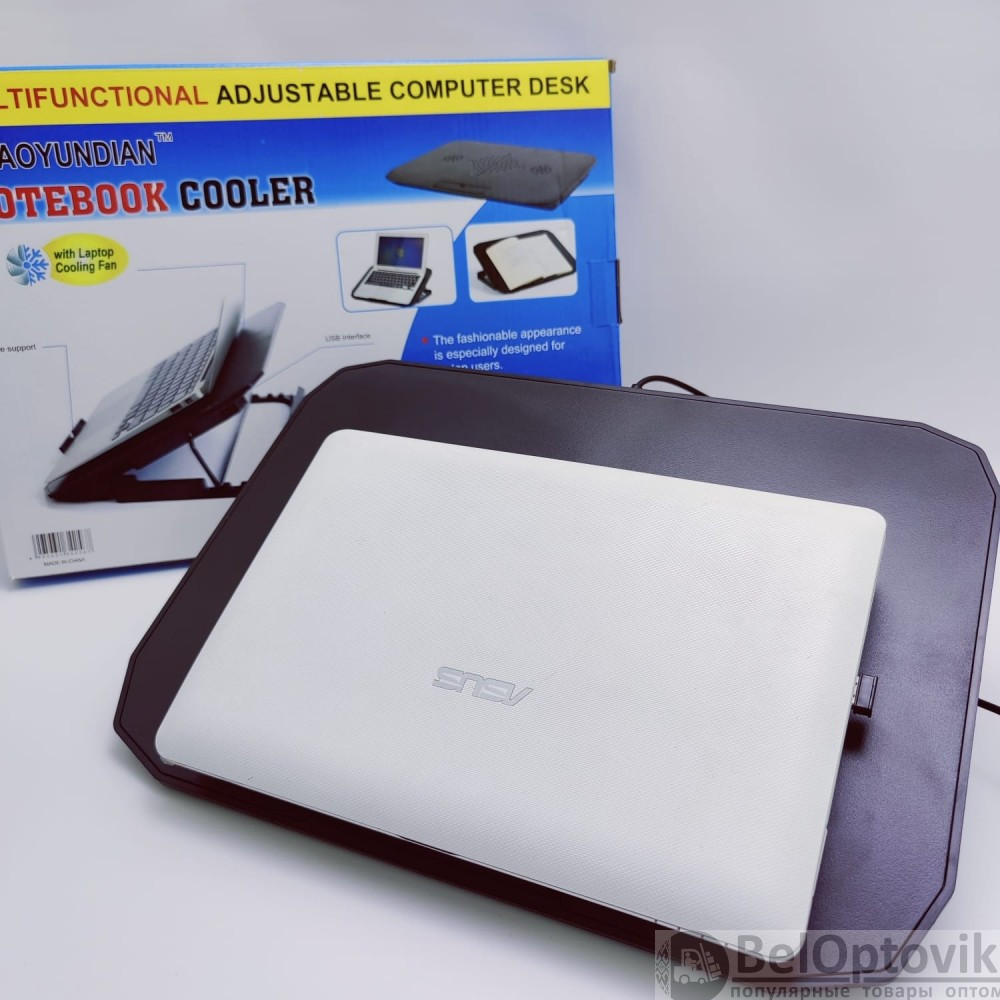 Подставка - столик для ноутбука / планшета с охлаждением (1 вентилятор) Shaoyundian Notebook Cooler, 36 х 26 - фото 7 - id-p150430982
