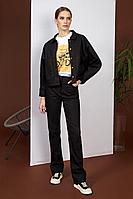 Женская осенняя джинсовая черная куртка Rivoli 8026 черный 48р.