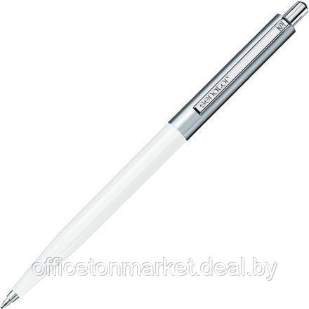 Ручка шариковая автоматическая "Senator Point Metal", 1.0 мм, белый, серебристый, стерж. синий - фото 1 - id-p137124726