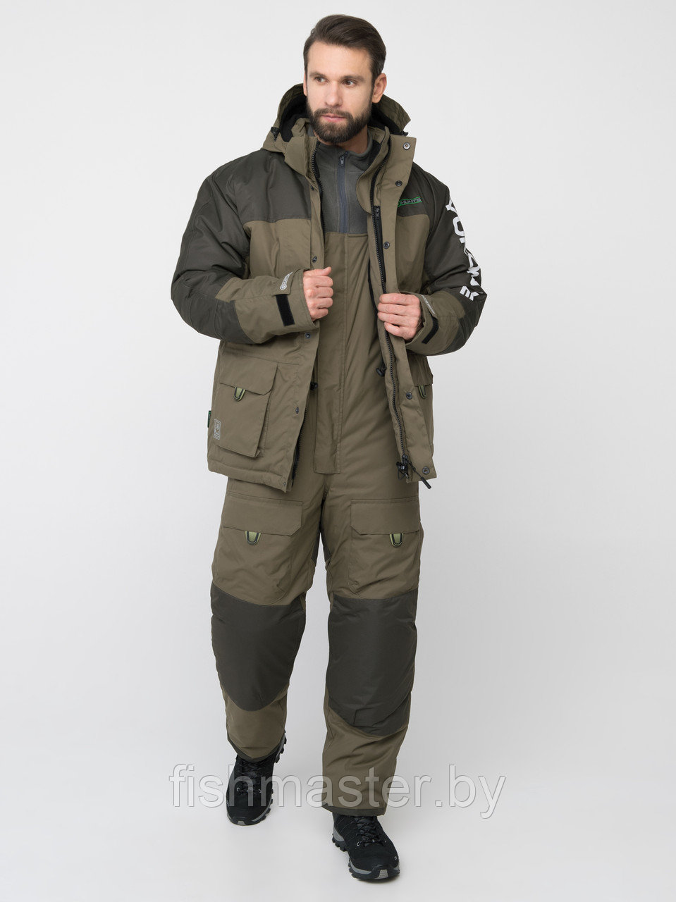 Зимний костюм HUNTSMAN Yukon Ice мембрана 6000/6000 -45°C цвет Хаки ткань Breathable 48-50/182-188 - фото 1 - id-p187122959