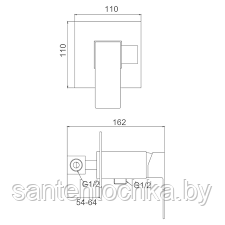 Встраиваемый гигиенический душ FRAP F72802 сатин - фото 4 - id-p187133285