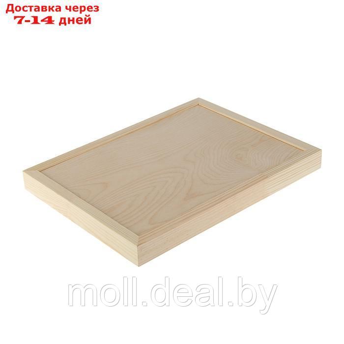 Планшет деревянный, с врезанной фанерой, 30 х 40 х 3,5 см, глубина 0.5 см, сосна - фото 2