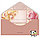 Конверт для денег Бархатный (БК-00013) Розы, пыльно-розовый, фото 2