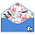 Конверт для денег Бархатный (БК-00011) Птички, ярко-голубой, фото 2