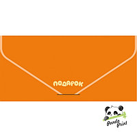 Конверт для денег Бархатный (БК-00017) Подарок, оранжевый