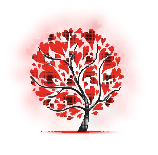 Схемы для вышивания бисером "Дерево любви".