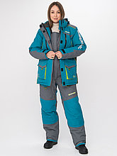 Зимний костюм HUNTSMAN Siberia Lady мембрана 6000/6000 -35°C цвет Бирюза/Серый ткань Breathable
