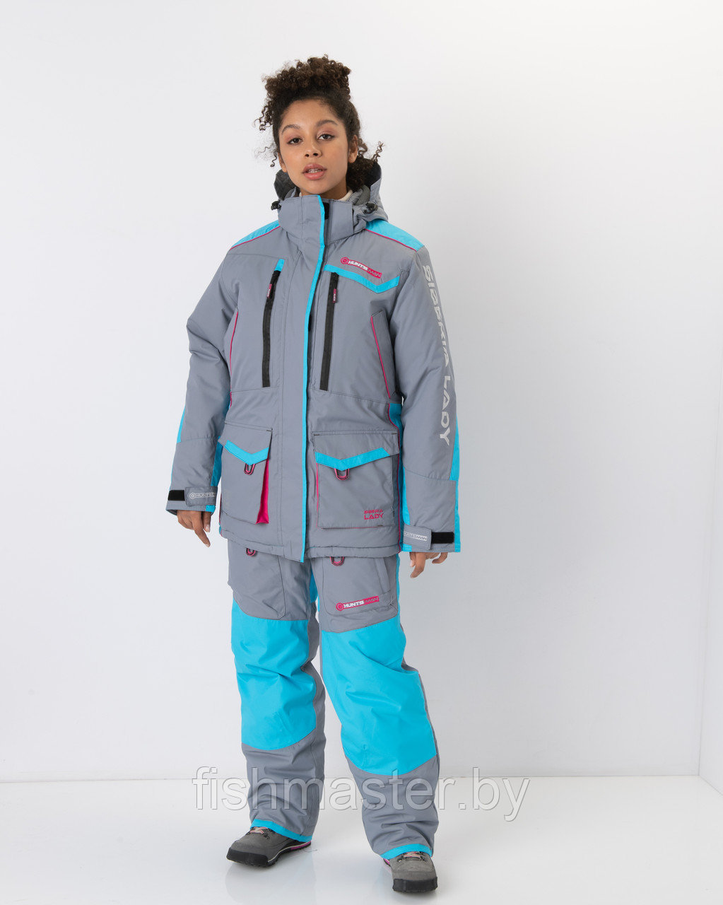 Зимний костюм HUNTSMAN Siberia Lady мембрана 6000/6000 -35°C цвет Серый/Голубой ткань Breathable - фото 7 - id-p51336907