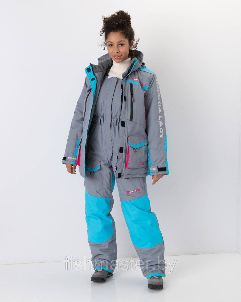 Зимний костюм HUNTSMAN Siberia Lady мембрана 6000/6000 -35°C цвет Серый/Голубой ткань Breathable