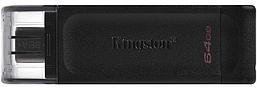 Флешка 64Gb Kingston DataTraveler 70 (DT70/64GB), USB 3.1 Type-C, черный 556169