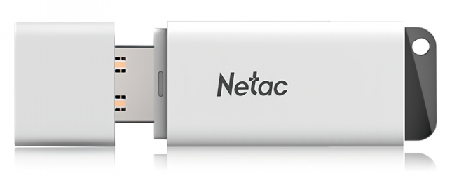 Флешка 128GB Netac U185 с индикатором, USB 2.0, белый 556170, фото 1