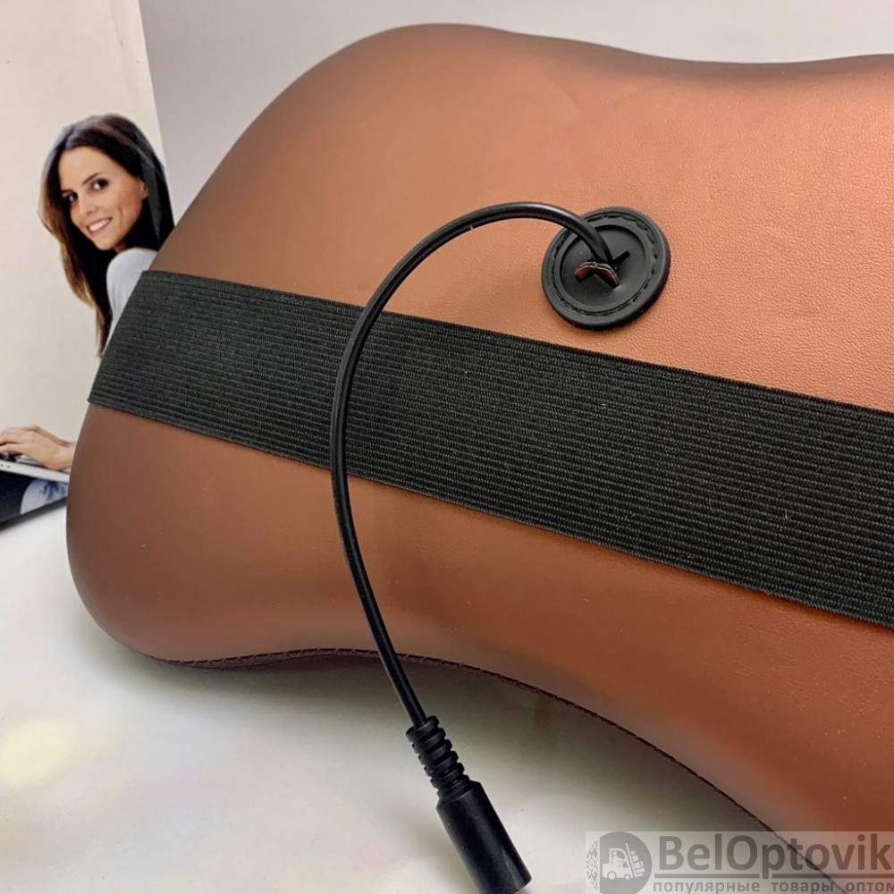 Электрическая массажная подушка BALI для шеи, плеч, тела (25 Вт, 8 роликов) - фото 2 - id-p185583149