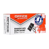 Зажим для бумаги "Office Products", 32 мм, 12 шт, черный