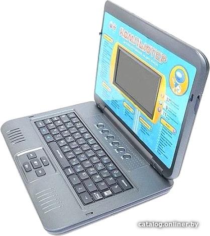 Детский обучающий компьютер ноутбук Play Smart (Joy Toy) 7072 с мр3 наушниками, от сети, большой экран,серый - фото 2 - id-p187163893