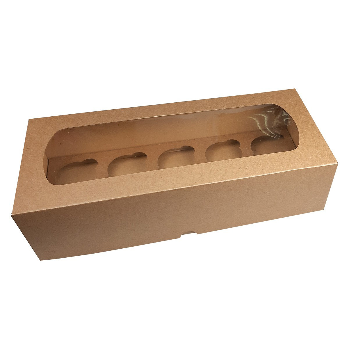Коробка для 10 маффинов Крафт (Беларусь, 420х180х110 мм) - фото 1 - id-p184807770