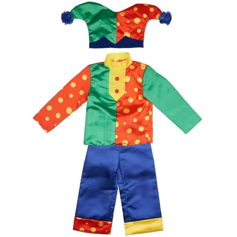 Детский карнавальный костюм Скоморох Гороховый Пуговка - фото 3 - id-p153736735
