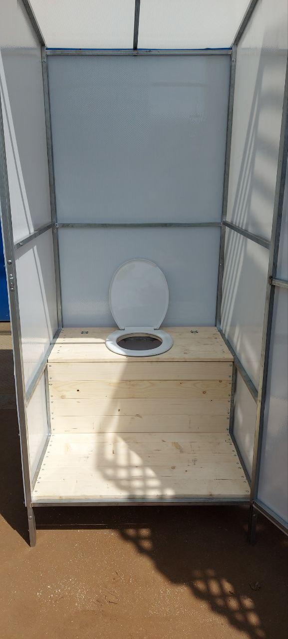 Туалет из поликарбоната. сборная металическая конструкция - фото 4 - id-p187171134
