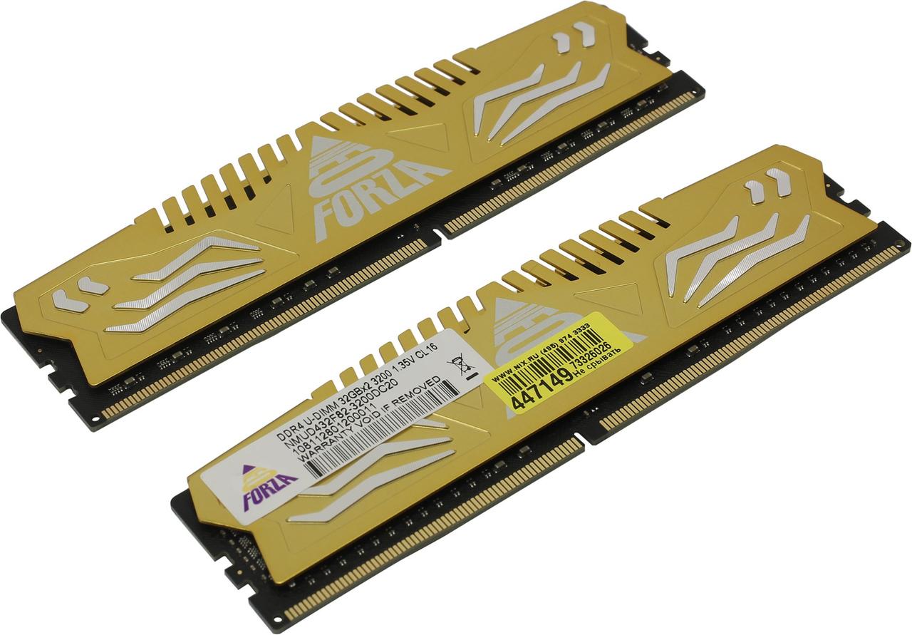 Neo Forza NMUD432F82-3200DC20 DDR4 DIMM 64Gb KIT 2*32Gb PC4-25600 CL16