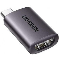 Переходник UGREEN US320-70450 Type C (M) to HDMI (F) (4K@60Hz), металлический, без провода, темно-серый