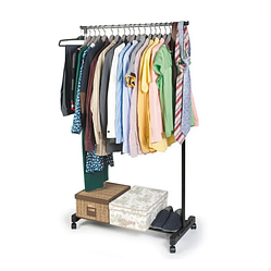 Напольная передвижная стойка для одежды SINGLE-POLE TELESCOPIC CLOTHES RACK 25 кг