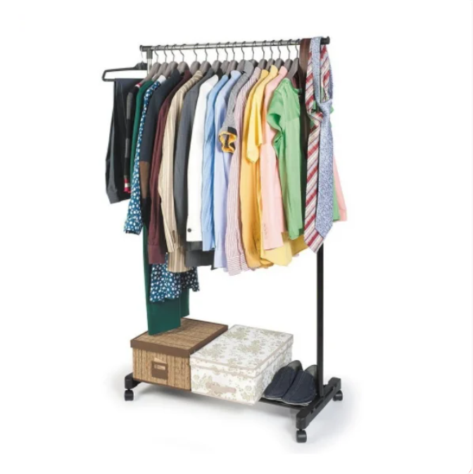 Напольная передвижная стойка для одежды SINGLE-POLE TELESCOPIC CLOTHES RACK 25 кг - фото 1 - id-p137298656