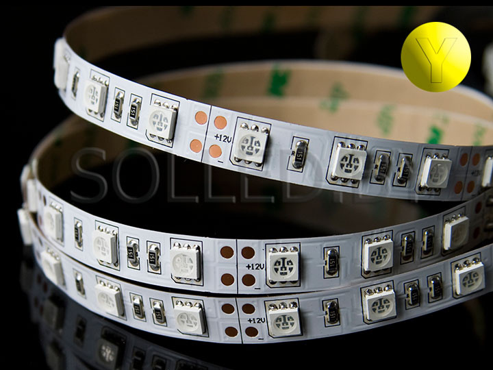 Светодиодная лента SMD 5050 60LED 14,4W 12V IP20 жёлтый - фото 1 - id-p23515975