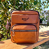 Классическая мужская сумка-мессенджер Bolo LingShi (плечевой ремень, ручка для переноски), фото 4