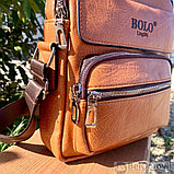 Классическая мужская сумка-мессенджер Bolo LingShi (плечевой ремень, ручка для переноски), фото 5